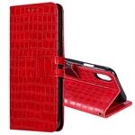 Crocodile Skin PU Leather Phone Case Wallet with Strap for Apple iPhone XR 6.1 inch