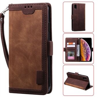 Vintage Splicing Style Wallet Stand Leather Case for iPhone XR 6.1 inch