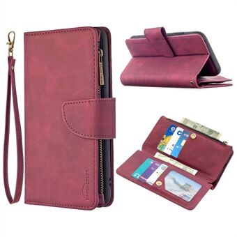 Zipper Pocket Detachable 2-in-1 Leather Wallet Stand Case for iPhone XR 6.1-inch