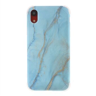 Marble Pattern IMD TPU Case for iPhone XR 6.1 inch Cover Four-corner Anti-fall