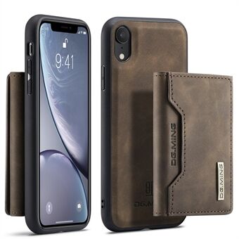DG.MING M2 Series Detachable 2 in 1 Magnetic Wallet Design Phone Hybrid Case Shell with Kickstand for iPhone XR 6.1 inch