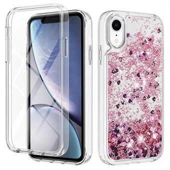 YB Quicksand Series-9 for iPhone XR 6.1 inch Detachable All-round Protection TPU Shell Liquid Shiny Glitter Phone Case with PET Screen Protector