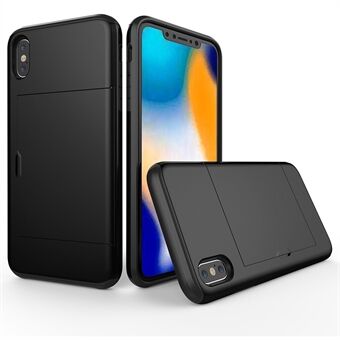 Plastic + TPU Hybrid Case with Card Slot for iPhone Xs Max 6.5-inch