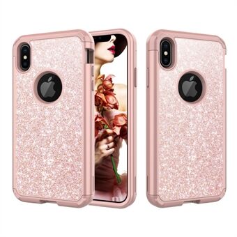 Glitter Powder Shockproof TPU PC Hybrid Back Case for iPhone XS Max 6.5 inch
