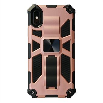 Kickstand Armor Dropproof PC TPU Hybrid Case with Magnetic Metal Sheet for iPhone XS Max 6.5-inch