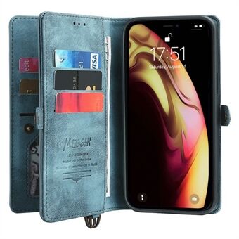 MEGSHI 021 Series Detachable Magnetic Wallet Leather Protective Phone Case Cover with Stand Design for iPhone XS Max 6.5 inch