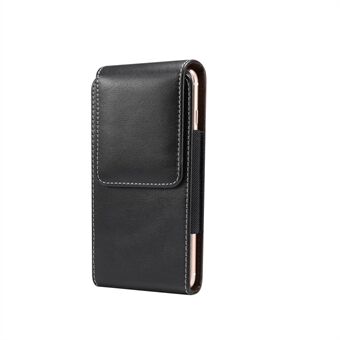 6.4-6.9 inch Universal Wear-resistant Leather Belt Clip Phone Pouch Case for iPhone Samsung Huawei Etc.