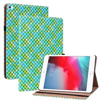 Anti-scratch Anti-fall Folio Flip Woven Texture PU Leather Tablet Case for Apple iPad mini (2019) 7.9 inch/mini 3/4
