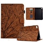For iPad mini (2019) 7.9 inch / mini 4 / 3 / 2 / 1 Tablet Cover PU Leather Stand Card Holder Imprinted Tree Tablet Case