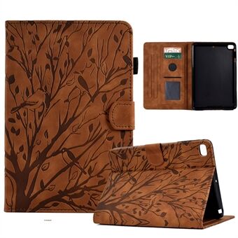 For iPad mini (2019) 7.9 inch / mini 4 / 3 / 2 / 1 Tablet Cover PU Leather Stand Card Holder Imprinted Tree Tablet Case