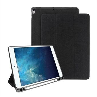 MUTURAL Smart Stand Jeans Cloth Texture PU Leather Case with Pen Slot for iPad Air 10.5 (2019) / Pro 10.5-inch (2017)