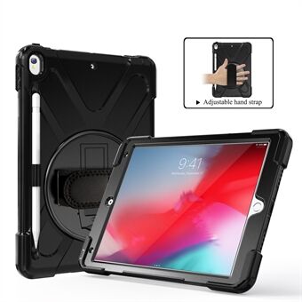 [X-Shape] PC + TPU 360-degree Swivel Kickstand Case with Hand Strap for iPad Air 10.5 inch (2019) / Pro 10.5-inch (2017)