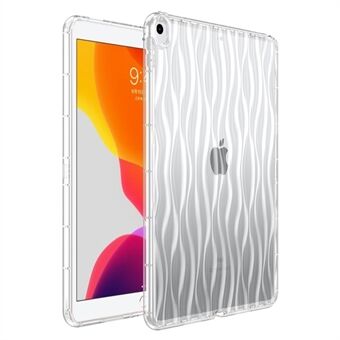 Anti-drop Cover for iPad Air 10.5 inch (2019) Wave Texture Transparent TPU Tablet Protective Case
