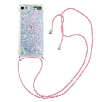 Long Lanyard Glitter Liquid Quicksand TPU Case Cover for iPod Touch (2019)/iPod Touch 6/5