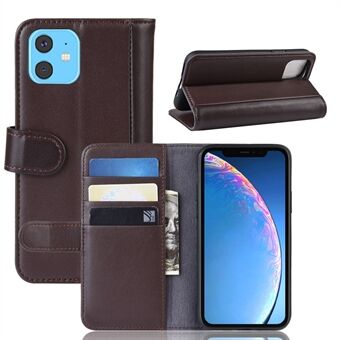 Split Leather Wallet Stand Phone Shell for iPhone 11 6.1 inch (2019) Cell Phone Case Accessory