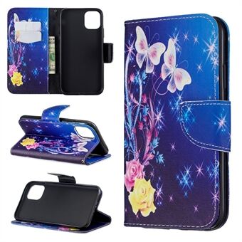 Pattern Printing Cross Texture Wallet Stand Flip Leather Case for iPhone 11 6.1 inch (2019)