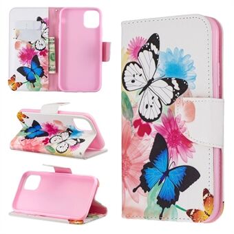 Printing Style Leather Wallet Phone Covering Case for iPhone 11 6.1 inch (2019)