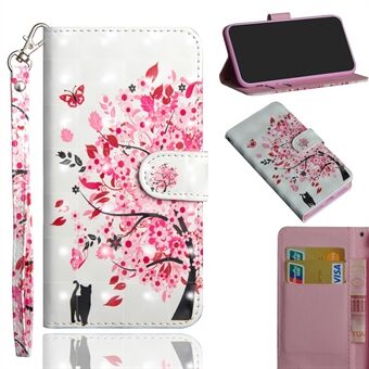 Light Spot Decor Patterned Leather Wallet Cell Phone Shell for iPhone 11 6.1 inch (2019)
