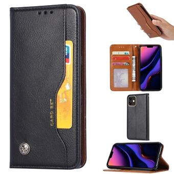 Auto-absorbed PU Leather Stand Case for iPhone 11 6.1 inch (2019)