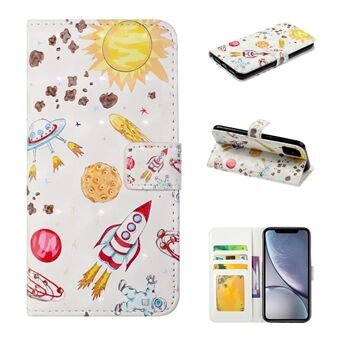 Light Spot Decor Patterned Leather Wallet Stand Case for iPhone 11 6.1 inch (2019)