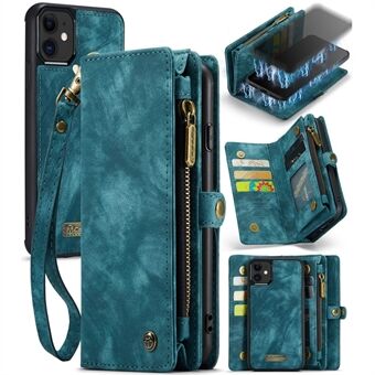 CASEME 008 Series Phone Case for iPhone 11 6.1 inch Magnetic Detachable 2-in-1 PU Leather Stand Phone Cover