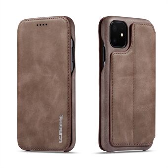 LC.IMEEKE for iPhone 11 6.1 inch (2019) Retro Style Leather Card Holder Phone Casing