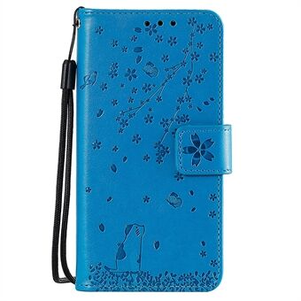 Imprint Flower Leather Wallet Phone Casing for iPhone 11 6.1 inch