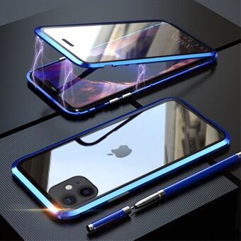 LUPHIE Two-sided Magnetic Adsorption Metal Frame Case for iPhone 11 6.1 inch