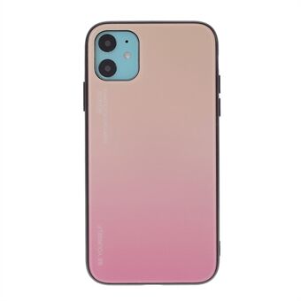 Gradient Color Glass + PC + TPU Hybrid Case Cover for iPhone 11 6.1 inch