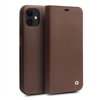 QIALINO For iPhone 11 6.1 inch Top Genuine Cowhide Leather Full Protection Wallet Phone Case