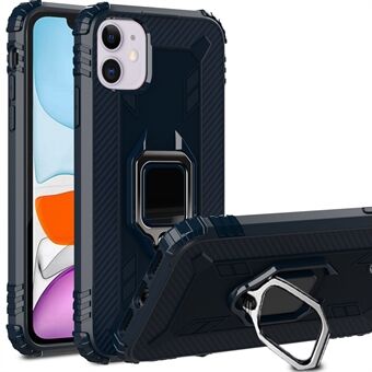 Shockproof TPU Cover with Finger Ring Kickstand for iPhone 11 6.1 inch