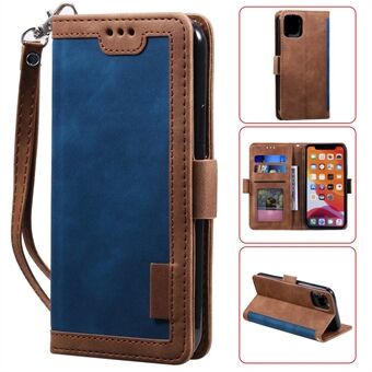 Retro Splicing Style Wallet Stand Leather Phone Case for iPhone 11 6.1 inch
