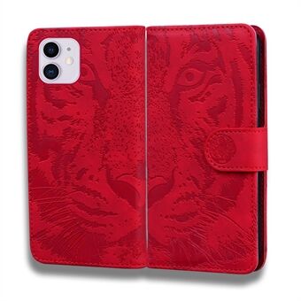 Imprinted Tiger Pattern Wallet Leather Mobile Phone Case for iPhone 11 6.1 inch