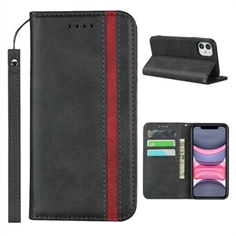 Leather Stand Phone Case with Wallet Design for iPhone 11 6.1-inch