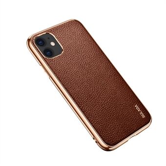 SULADA Anti-Fall High-End Quality Litchi Texture PU Leather Coated Hybrid Phone Case Cover for iPhone 11 6.1 inch