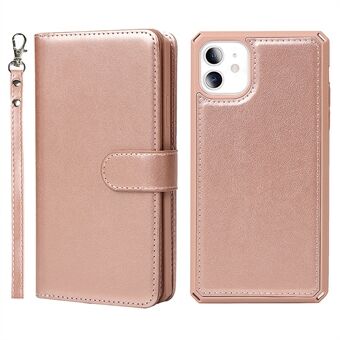 Detachable 2-in-1 PU Leather Wallet Stand Phone Case Protector with Multiple Card Slots for iPhone 11 6.1 inch