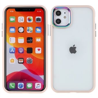 Multi-color Electroplating Metal Camera Lens Ring Buttons Shockproof Back Cover TPU + Acrylic Hybrid Case for iPhone 11 6.1 inch