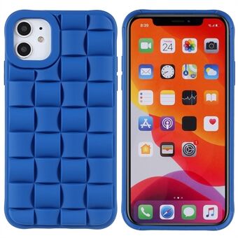 For iPhone 11 6.1 inch Soft Phone Case Silicone Smartphone Shell Anti-Drop Shockproof 3D Grid Textured Phone Cover
