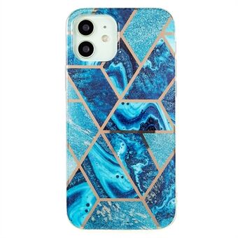 IMD Slim Case for iPhone 11 6.1 inch Shockproof Phone Protector Splicing Geometric Marble Pattern TPU Cover