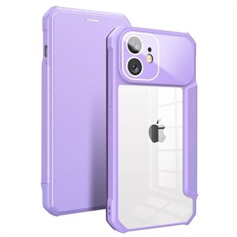 For iPhone 11 6.1 inch PU Leather Stand Card Slot Business Case TPU+PC Magnetic Absorption Full Protective Phone Cover