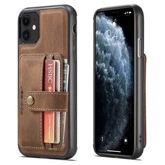 JEEHOOD Shockproof Wallet Phone Case for iPhone 11 6.1 inch RFID Blocking Anti-fall Phone Cover Scratch Resistant Protector Support Wireless Charging