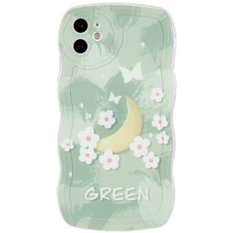 For iPhone 11 6.1 inch Soft TPU Drop-proof Wave-shaped Pattern Printed Stylish Cover Precise Cutouts Phone Case - Dual