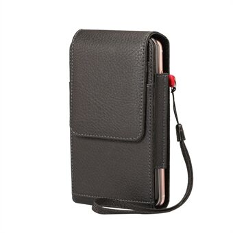 Lychee Vertical Leather Holster Case with 2 Card Slots for iPhone 8 Plus / Samsung S9 + S8, Size: 16x8.5x3.5cm