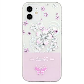 For iPhone 11 6.1 inch Lacquered Butterfly TPU Back Case Mobile Phone Protective Cover