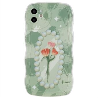 Pattern Printing TPU Back Cover for iPhone 11 6.1 inch, Wave-shaped Edge Anti-scratch Protective Phone Case
