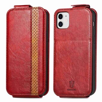 CASENEO 003 Series for iPhone 11 6.1 inch Business Style PU Leather Case Vertical Flip Stand Splicing Phone Cover with Card Holder