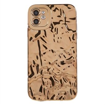 Wrinkled Uneven Phone Case for iPhone 11 , Electroplating Flexible TPU Phone Cover