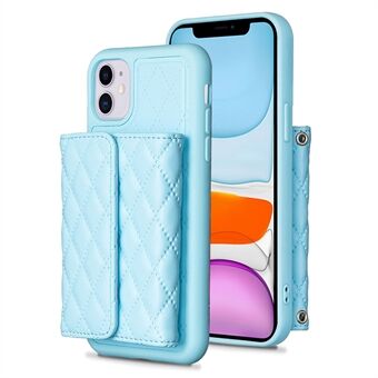 BF23-Style Card Holder Phone Case for iPhone 11 , PU Leather+TPU Kickstand Cover