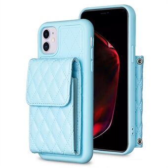 BF22-Style Card Holder Kickstand Phone Case for iPhone 11 PU Leather+TPU Phone Cover