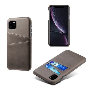 KSQ Double Card Slots PU Leather Coated PC Case for iPhone 11 Pro 5.8 inch (2019)